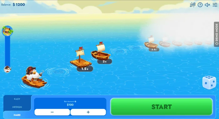 Οθόνη παιχνιδιού Chicken Pirate Route